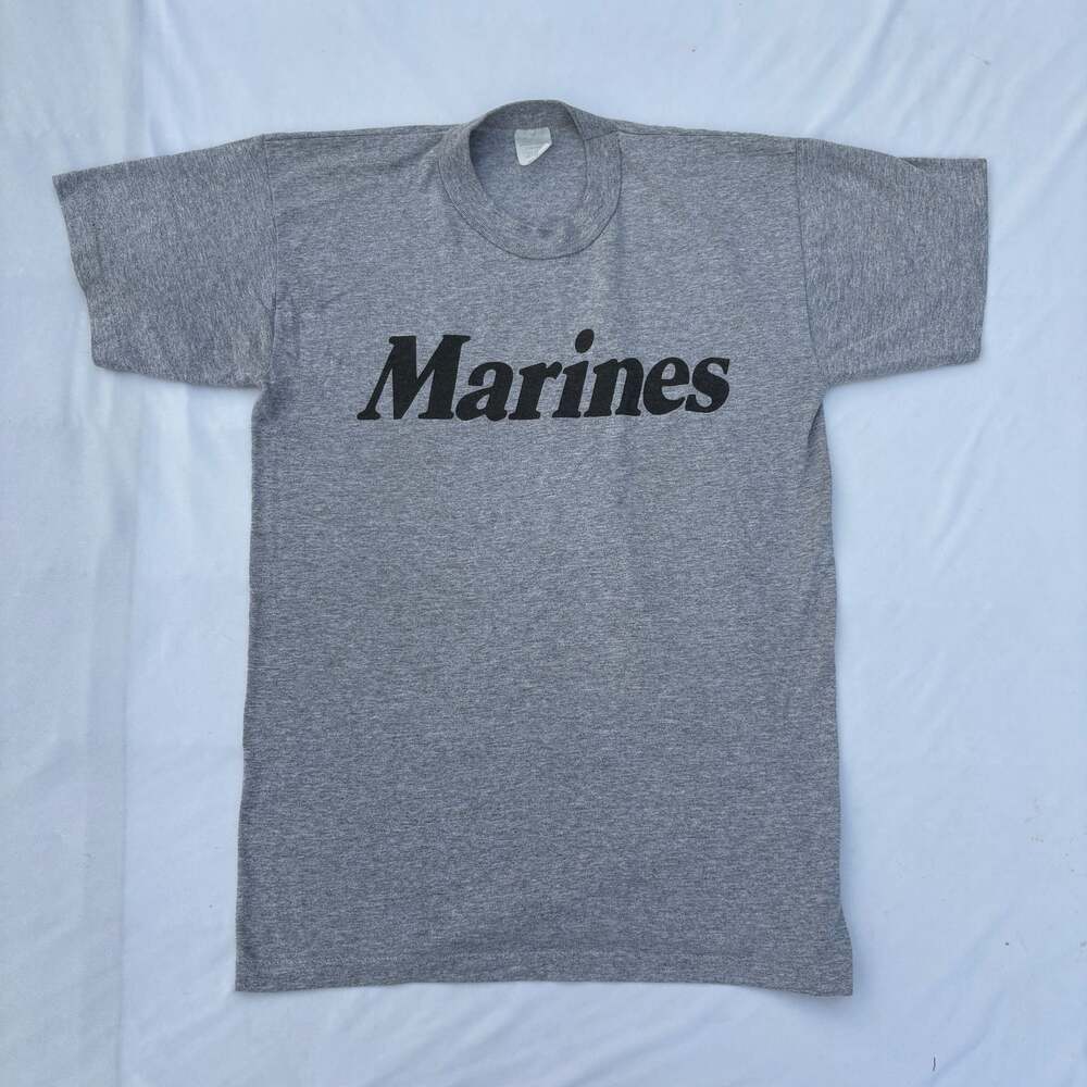 Vintage USMC Marines Physical Fitness Uniform Grey T-Shirt